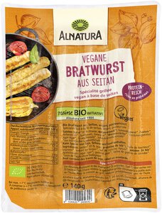 Vegane Bratwurst aus Seitan (gekühlt)