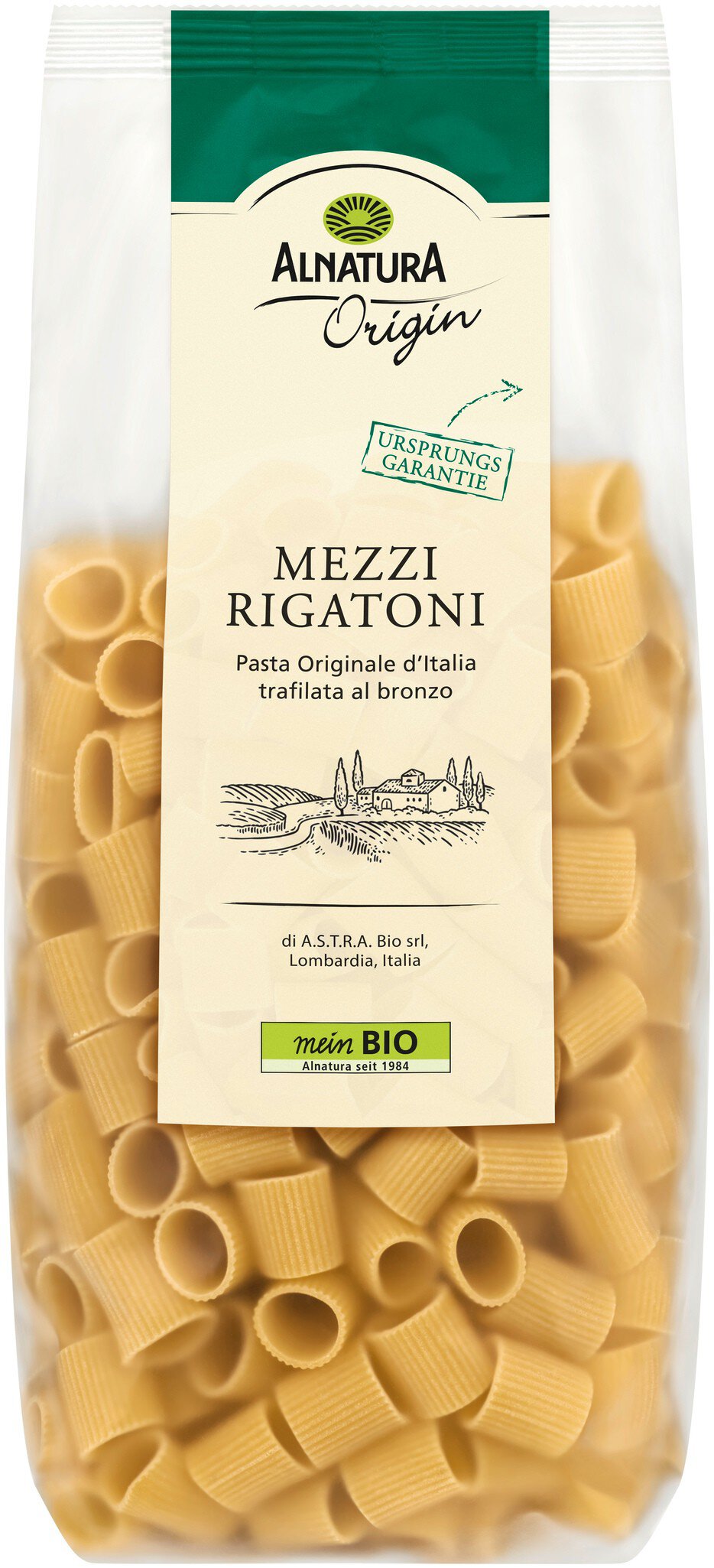 Mezzi Rigatoni (500 g) in Bio-Qualität von Alnatura Origin