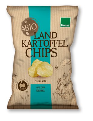 Landkartoffelchips Steinsalz