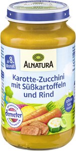 Karotte-Zucchini mit Süßkartoffeln und Rind