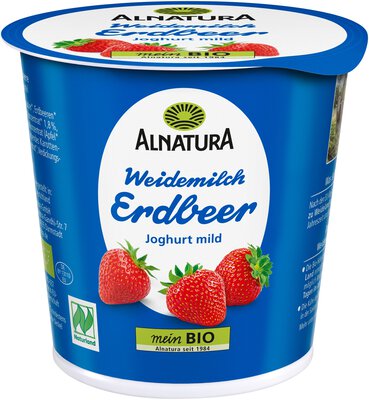 Erdbeerjoghurt aus Weidemilch