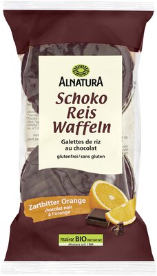 Schoko-Reiswaffeln Zartbitter-Orange