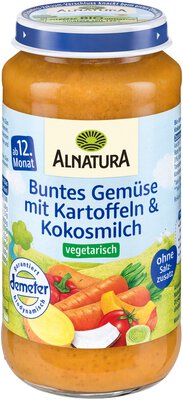 Buntes Gemüse mit Kartoffeln und Kokosmilch