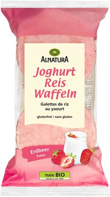 Joghurt-Reiswaffeln Erdbeer