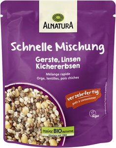 Schnelle Mischung Gerste, Linsen, Kichererbsen