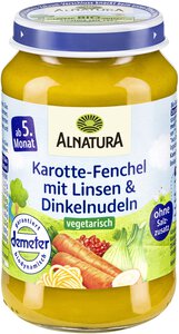 Karotte-Fenchel mit Linsen und Dinkelnudeln