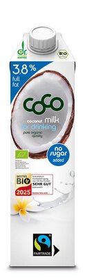 Cocosmilch 3,8% zum Trinken