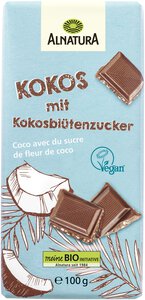 Schokolade Kokos mit Kokosblütenzucker 