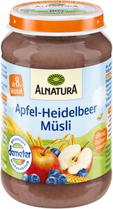 Apfel-Heidelbeer-Müsli