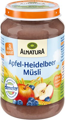 Apfel-Heidelbeer-Müsli