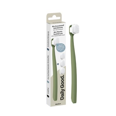 Zahnbürste Bioplastik 3x Wechselkopf 