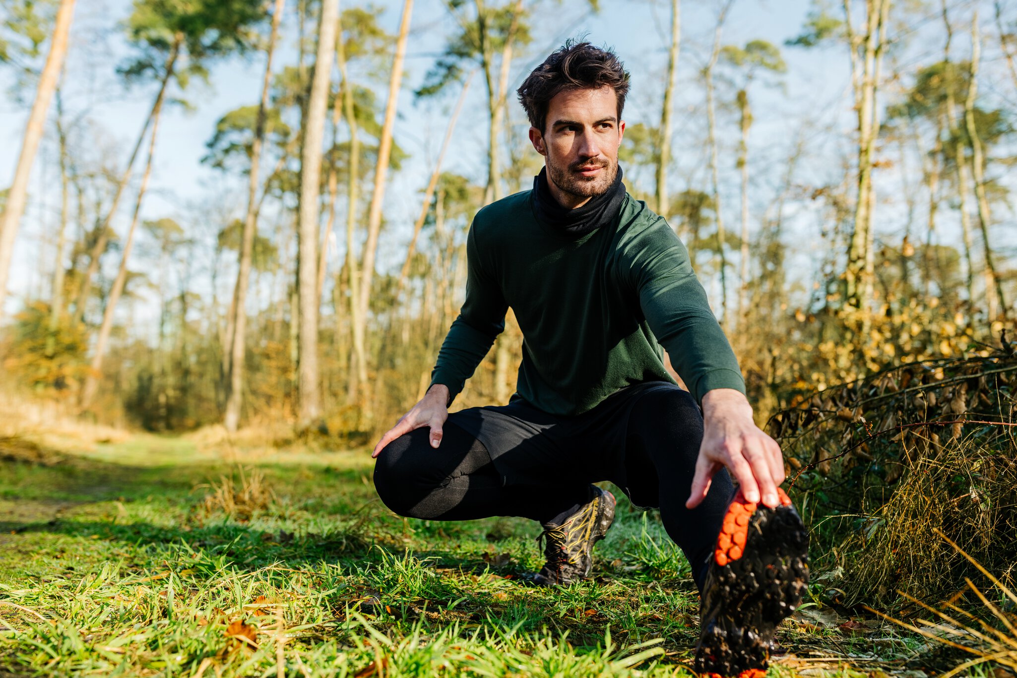 Sportler im Wald