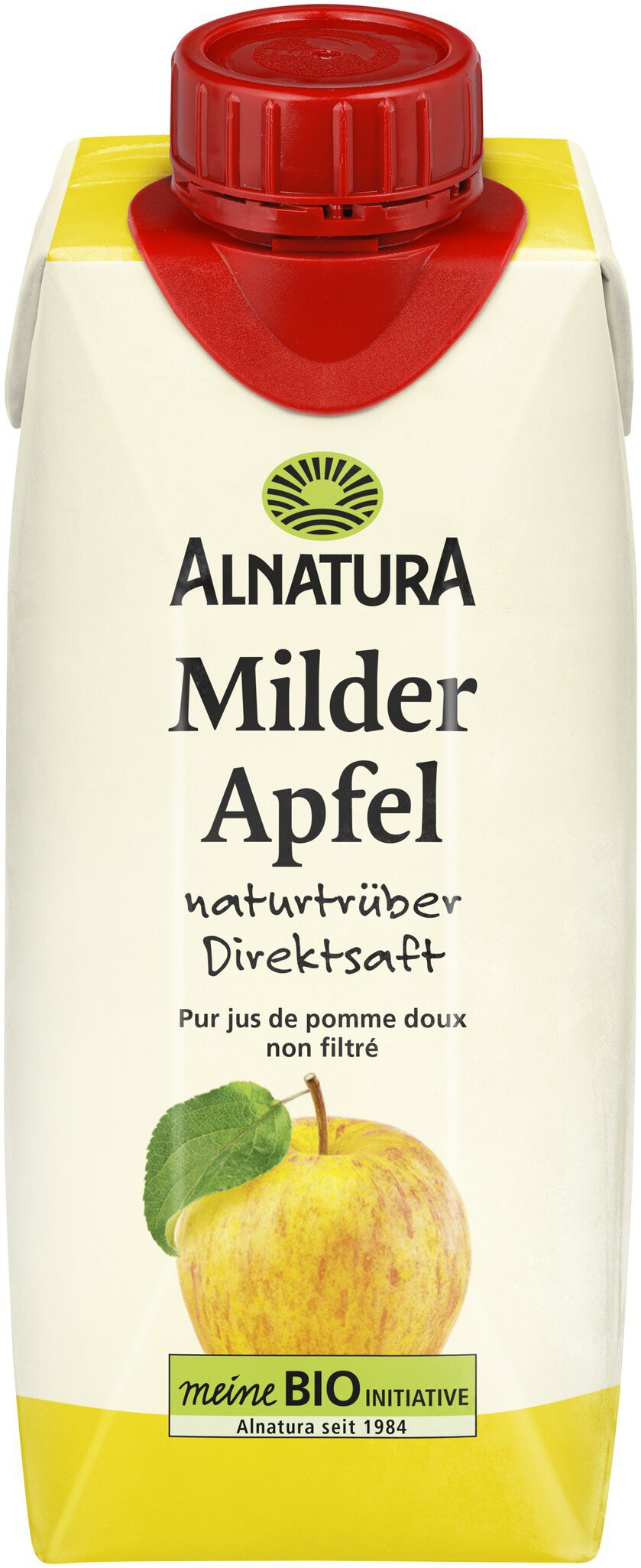 Milder Apfelsaft-Direktsaft naturtrüb (330 ml) in Bio-Qualität von Alnatura